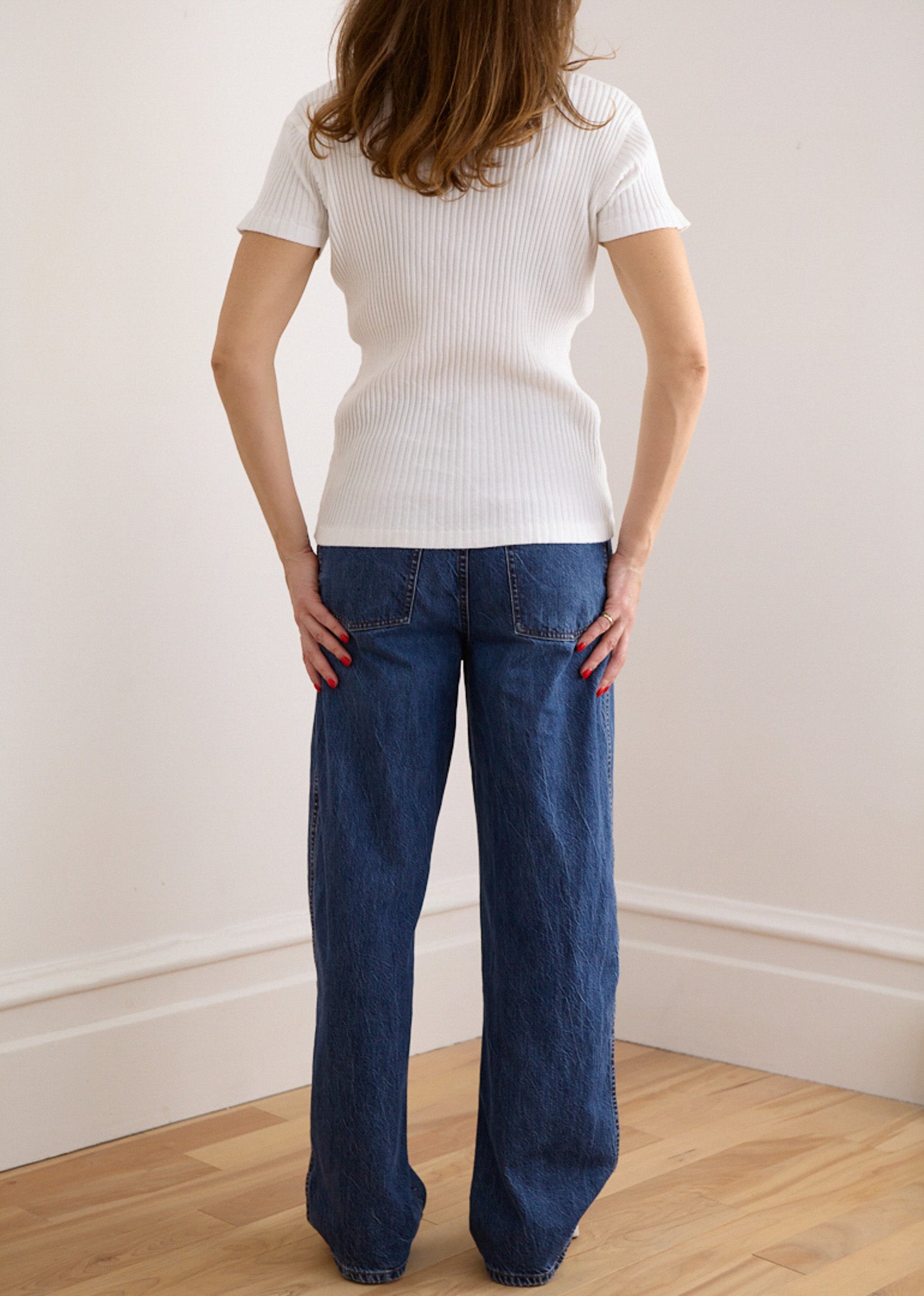 Large Ribbed Cotton T-Shirt