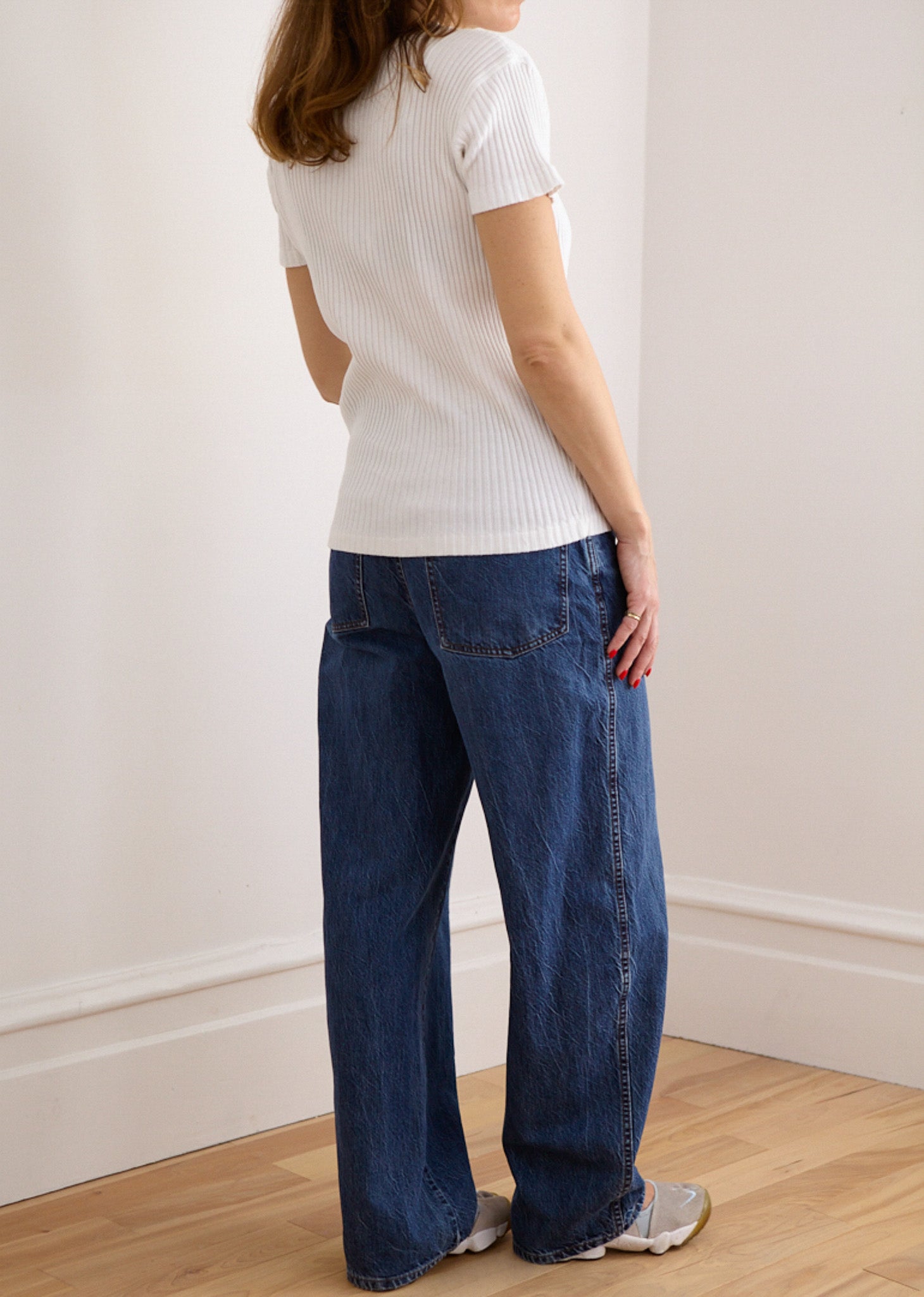 Large Ribbed Cotton T-Shirt
