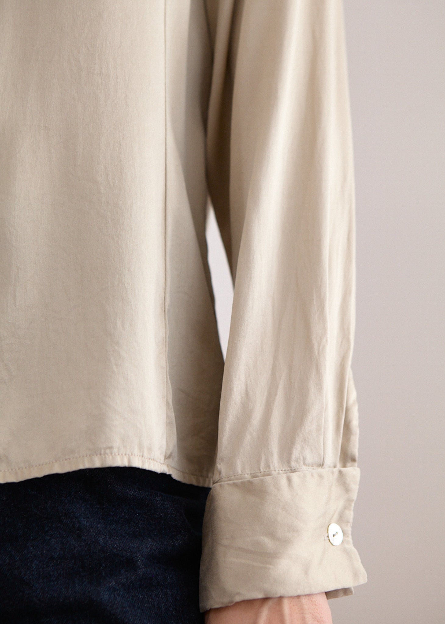 Taupe Silk Blouse