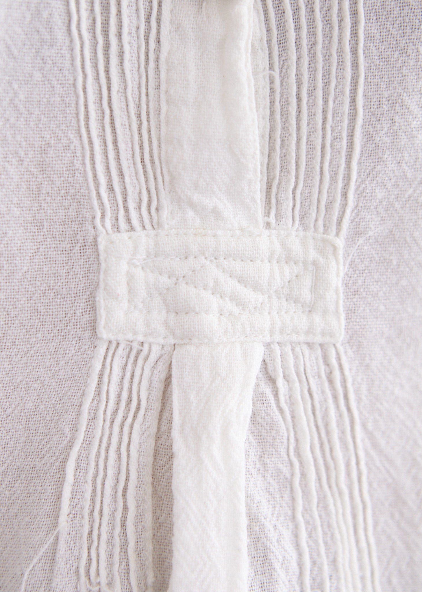 Vintage Off-White Cotton Long Sleeve Blouse