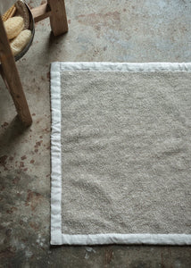Linen Pile Bath Mat in Natural Grey