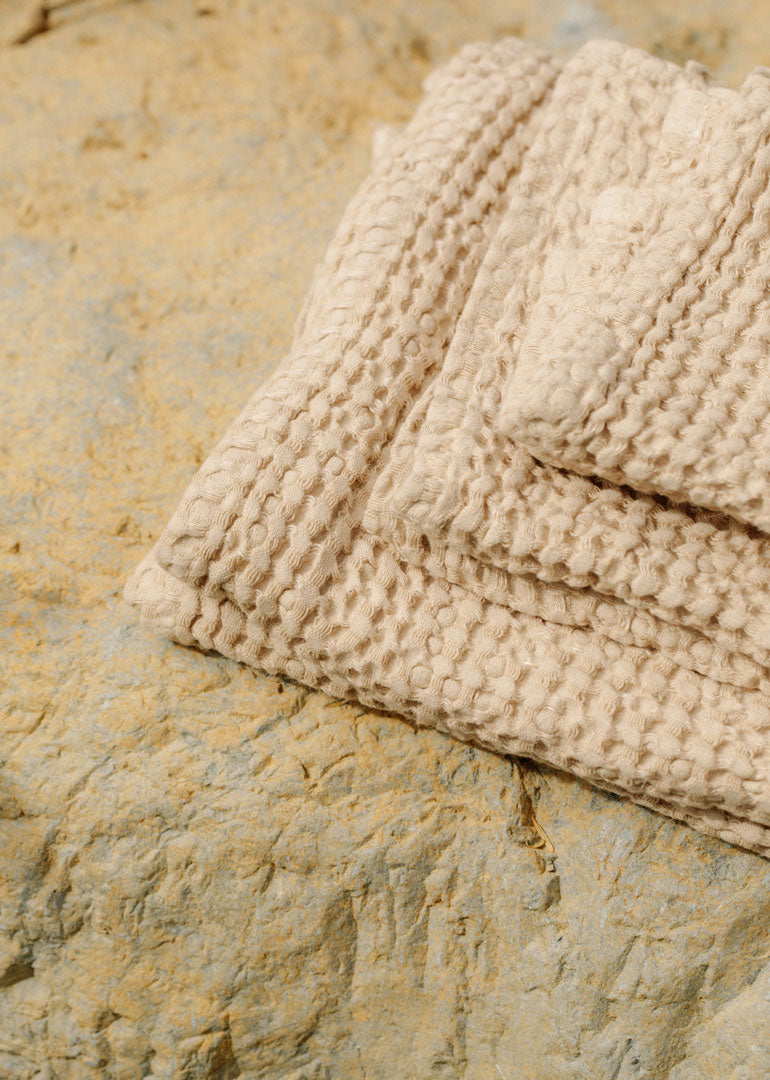 Magic Linen - Waffle Towels in Cinnamon, Light Grey, Dark Grey, or Beige