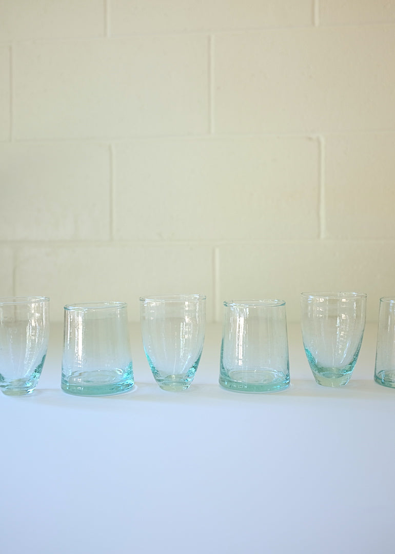 Moroccan Recycled Glass Stemless Wineglass