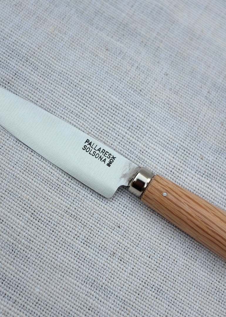 Pallares Solsona - Kitchen Knife 10 cm with Holm Oak Handle - Stainless Steel