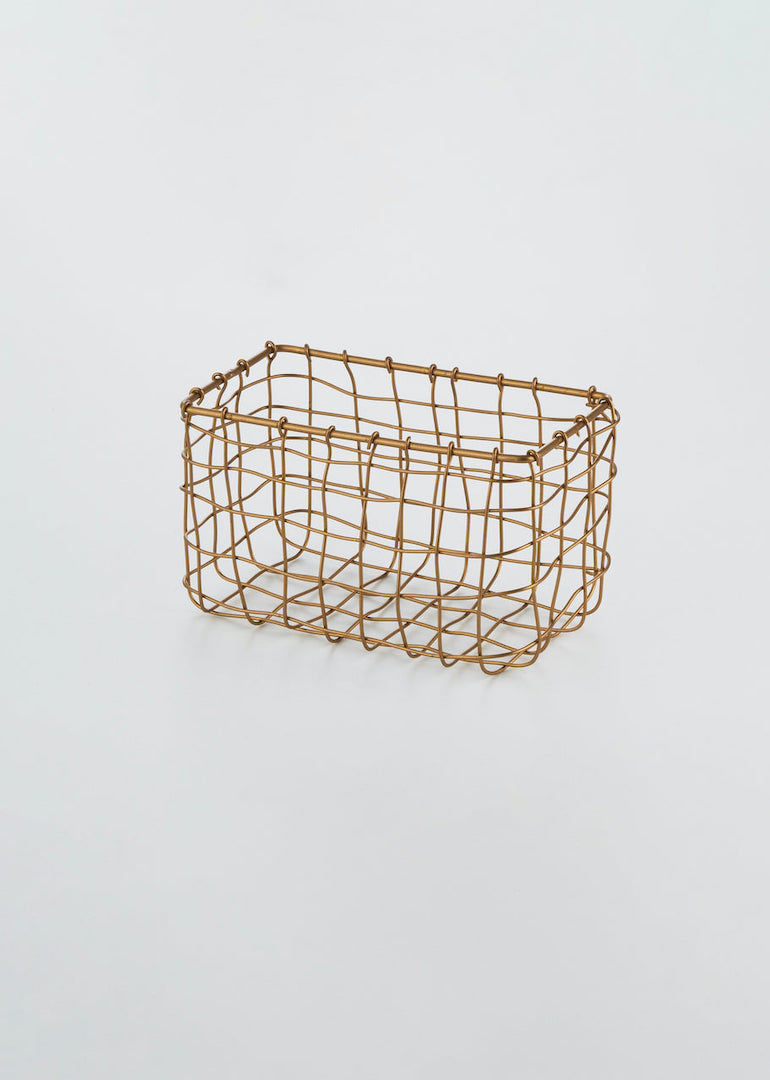 Rectangle Brass Basket
