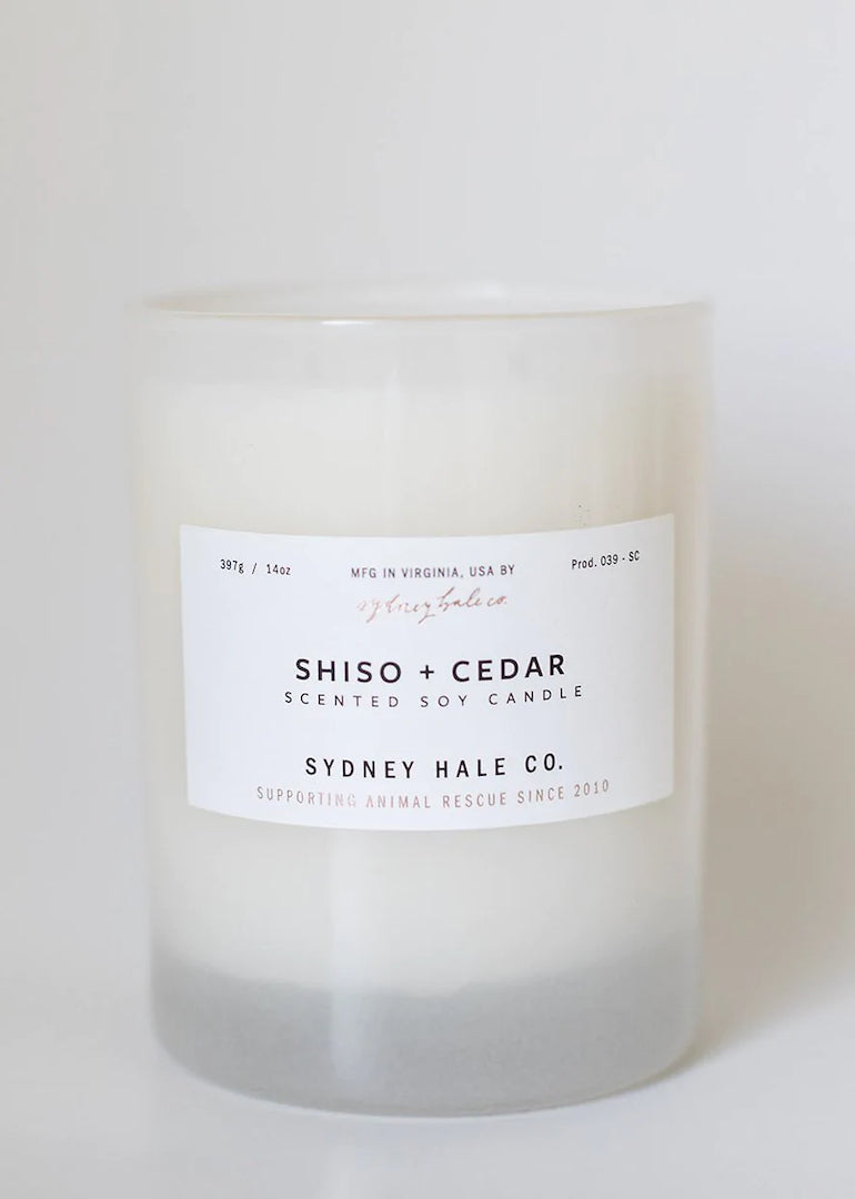 Sydney Hale Co. Candle in Woods, Woodsmoke + Amber, Coastal Juniper, Fir + Blue Sage, Tobacco + Sandalwood, Aloeswood or Shiso +Cedar