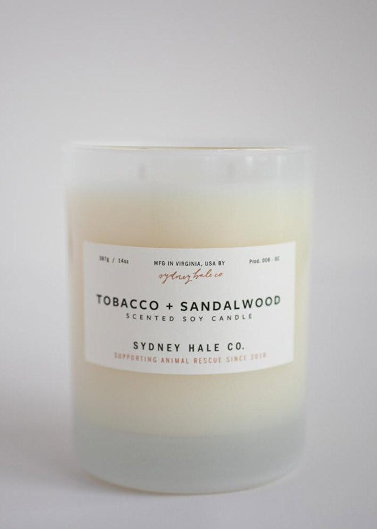 Sydney Hale Co. Candle in Woods, Woodsmoke + Amber, Coastal Juniper, Fir + Blue Sage, Tobacco + Sandalwood, Aloeswood or Shiso +Cedar