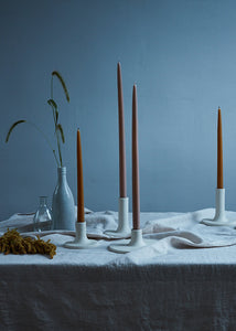 The Floral Society - Dripless Taper Candles in Clay, Parchment or Miel